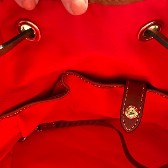 Dooney & Bourke Chocolate Suede Drawstring Bucket Bag - Picture 12 of 16